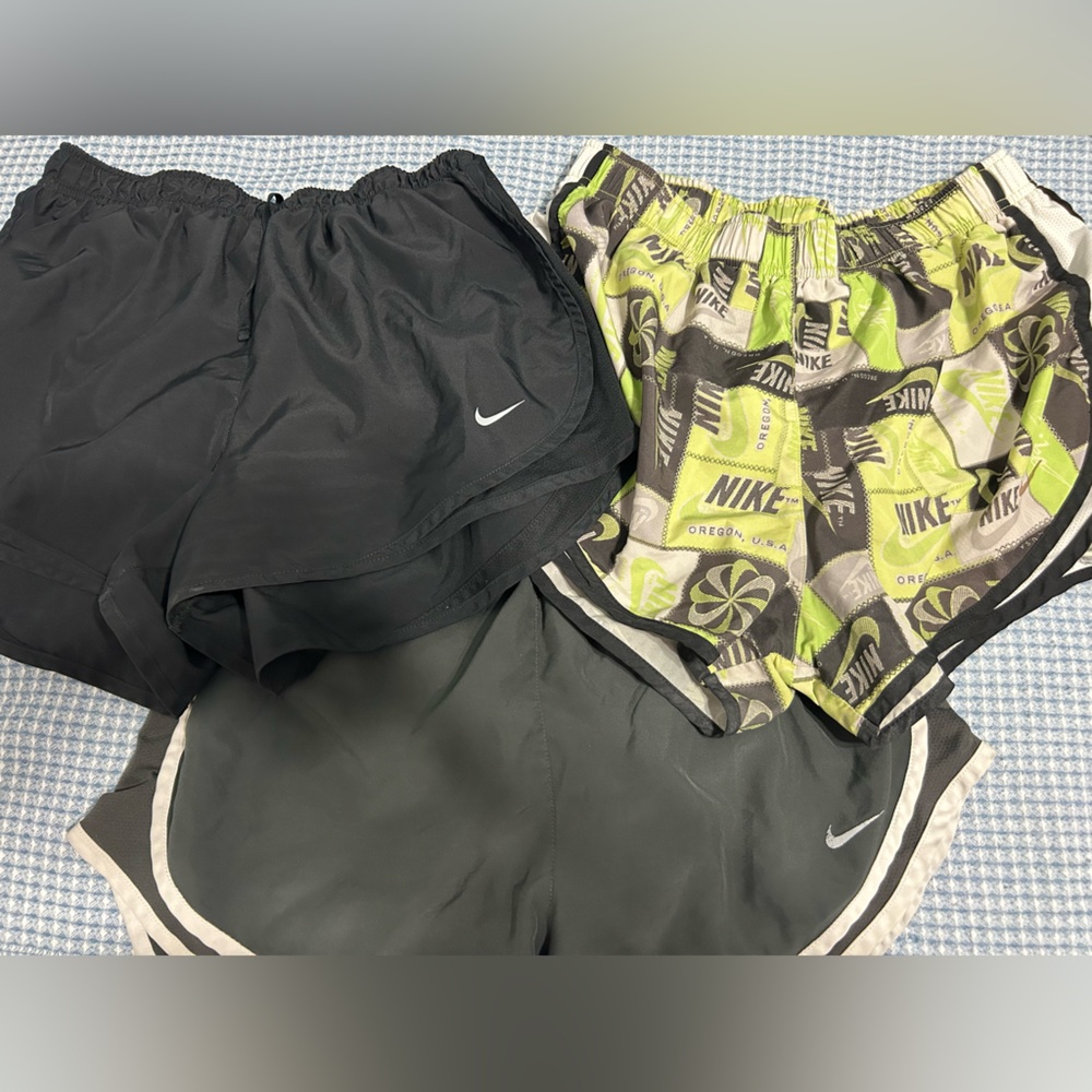 Three Nike gym shorts